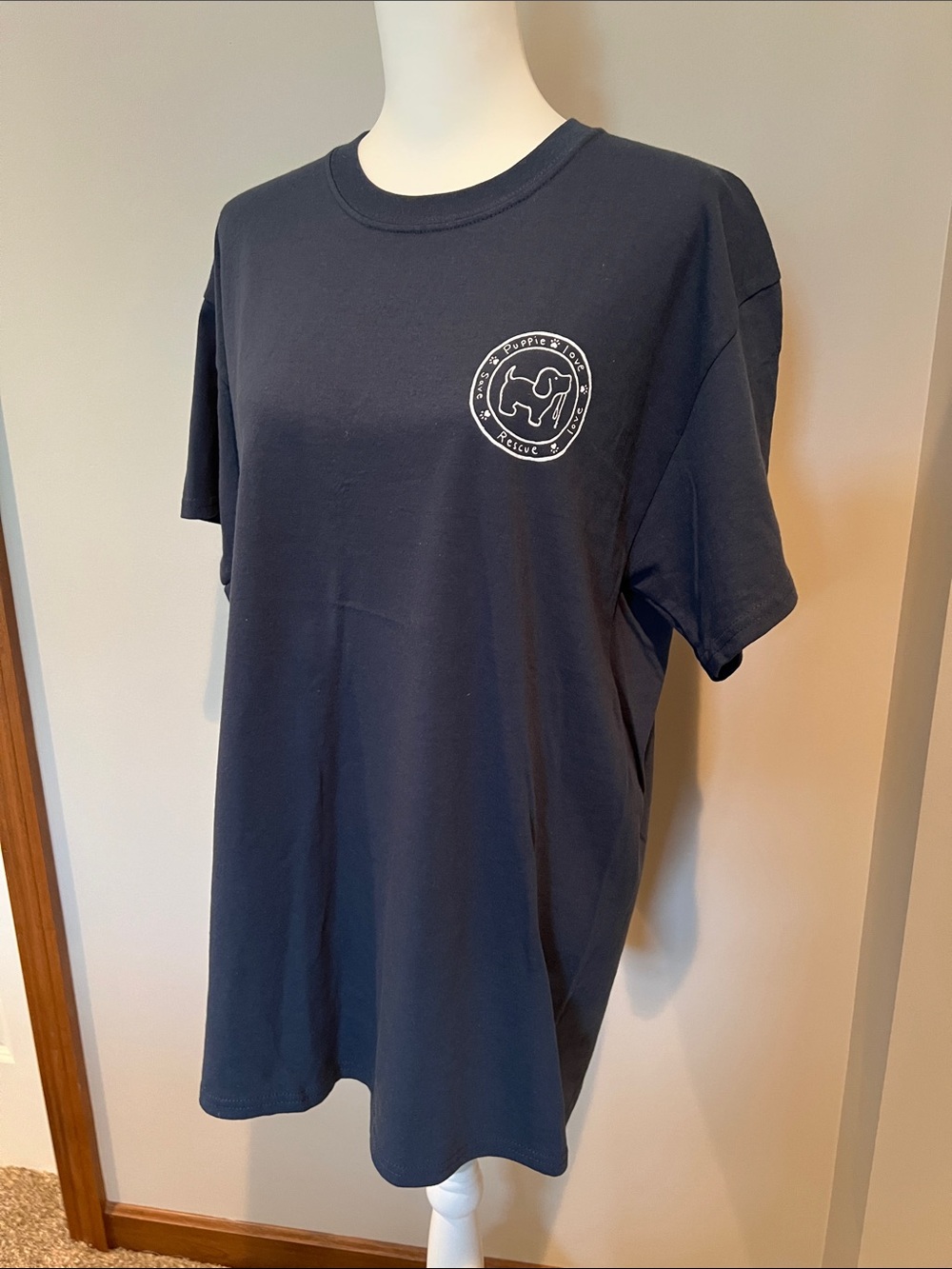 Puppie Love Classic Navy Short Sleeve Graphic Tee